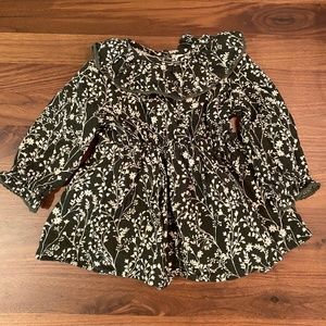 Rylee + Cru Vines Ruffle Collar Baby Dress